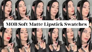 All 15 MOB Soft Matte Lipsticks swatched