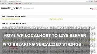 WordPress Move Localhost to Server without Breaking Serialized Strings