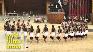 Folk dance performed by Angami Naga tribe, Nagaland