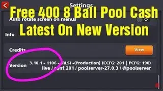 Cash Trick 8 Ball Pool Nov 2017