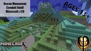 Using A Conduit To Raid An Ocean Monument - Minecraft #29