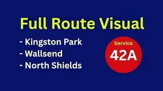 Full Route Visual | Go North East Bus Route 42A - Kingston Park To North Shields | LX06EBN/6911