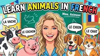 Essential French Vocabulary: Animals & Their Sounds | Les Animaux  | Study French for beginners A1