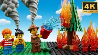 Forest Ranger vs. Naughty Campers Setting Fires in LEGO City Woods 🏕️🐻🔥
