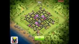 Clash of Clans [Defense] Last Maxed TH8 Defense v. Dual Heroes, Mass Archers, & Dual Rage Spells