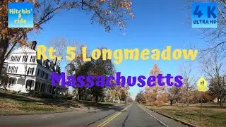 Driving Route 5 Longmeadow Massachusetts  4K
