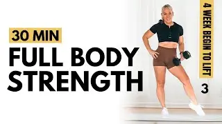 DAY 3 FULL BODY Dumbbell Workout  [weight training for women beginners]