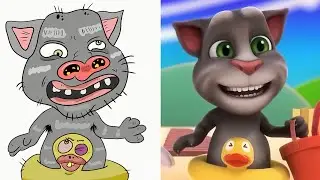 Laugh with My Talking Tom 2 🤣 Crazy Fails Funny drawing meme