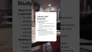 Sample 2-month #LSAT Study Plan