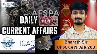 Daily Current Affairs by Bharath Sir (UPSC CAPF AIR 208) #kpsc #upsc #psi #ibacio2025 #groupc