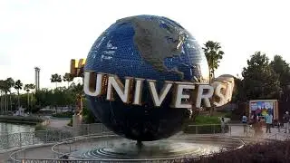 Universal Globe and City Walk Signs.