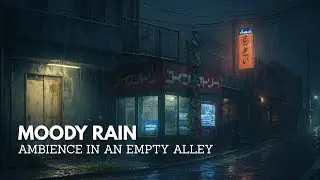 Moody Rain Ambience in an Empty Alley Relaxing Night Rain Sounds for Deep Sleep