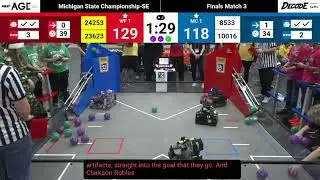 Michigan State Championships SE-Final Playoffs Match 3- Lake Orion FTC Hydra Dragons- 23623 +24253