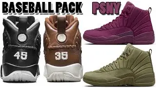 Air Jordan 9 BASEBALL PINNACLE PACK RELEASE LOCATIONS, PSNY Air Jordan 12 ONLINE RELEASE and More
