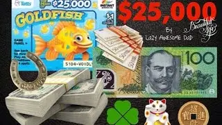$25,000 Winnings ? $100 scratch cards lottery tickets Australia scratchies Vlog#1