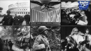 United Newsreel, выпуск 51, 1944 г. &ndash; Рим освобожден, союзники продвигаются по Европе