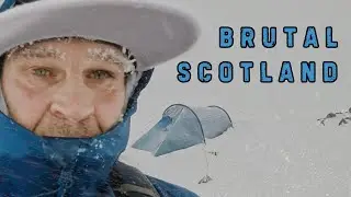 HARSH DEEP SNOW WINTER SUMMIT CAMP - Cal Mor Scotland UK - Wild Camping Backpacking 