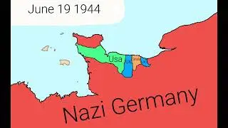 Timeline of the battle of Normandy on a map