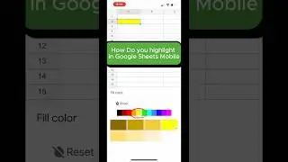 How Do You Highlight In Google Sheets Mobile?