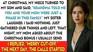 At Christmas, My Niece Turned To My Son And Said, “Grandma Told Me You And Your Mom Were Just...