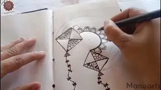 Happy Makar Sankranti | Kite Doodle Art | Mandala Drawing