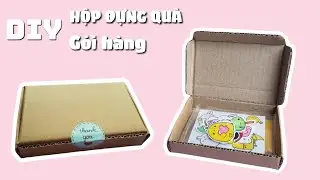 Cách làm HỘP GÓI HÀNG| Cách làm hộp mini đựng quà| Hộp đựng sticker| Diy Packaging box