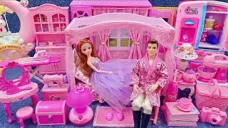 13 Minutes Satisfying with Unboxing Barbie Princess Pink Kitchen,Rock Bed Play Set Review Toys｜ASMR