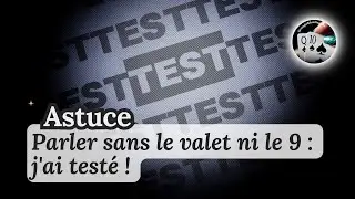 Belote contrée// parler sans valet et sans 9, j'ai testé !