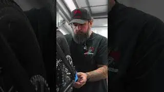 Converted our #harleydavidson Heritage build from belt to chain for our #bornfree #build