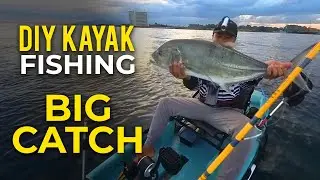 Small Tackle vs Giant Trevally on DIY Kayak Offshore Jigging.