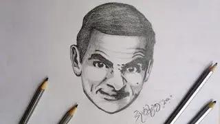 Mr Bean drawing || Bean pencil drawing || Mr Bean cartoon pencil sketch #viral #trending