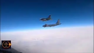 American aircrafts over Arctic: air refuellers, F-16, strategic bombers B-1B Lancer