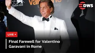 LIVE: Italy Says Goodbye to Valentino, Fashion Legend Behind Iconic Red Dresses