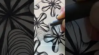 Zentangle inspired art # #zentangle #zentangleart #zentangleinspiredart #art #zentangletutorial