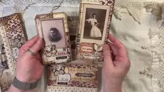 Vintage Days Folio, altered paper bag and Ephemera Holder Artymaze