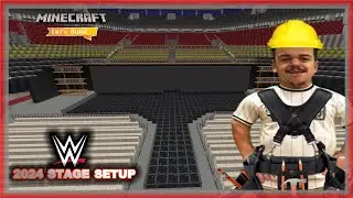Let's Build WWE 2024 stage setup seating plan! (Minecraft)