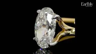 Oval Beauty Split Ring | Earthly Lab Grown Diamond Jewellery | INDIA