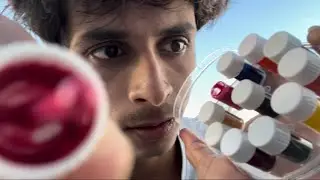 ASMR Makeup directly on the screen camera