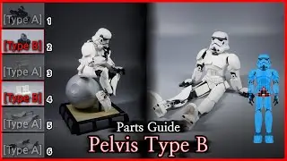 [Parts Guide] Pelvis [Type B] Lego Star Wars Reframe [B&W Bricks]