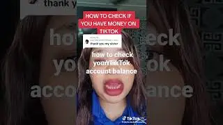 How to check Money on your TikTok account balance