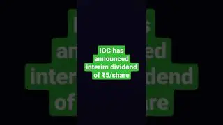 DIVIDEND ALERT!!   IOC dividend announced... ₹5/share #shorts #dividendinvesting #dividend  #ioc