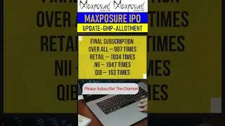 Maxposure IPO Allotment Status 🔥 I Maxposure IPO GMP I Listing GainI  #allotmentstatus #maxposureipo