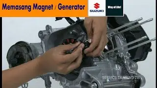 CARA MERAKIT MAGNET /  GENERATOR MESIN MOTOR SUZUKI NEX FI 115