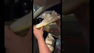Destroying A Pair Of $300 Cream Yeezy 350s *CRAZY*