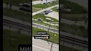 Россия МИГРАНТ ПОЛИЦИЯДАН САМАКАТДА ҚОЧДИ😂😂 #rek #депортация #uzmigrant #россия #live#узбек #москва