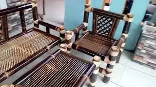 Kursi bambu hitam