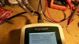 Rig Expert AA-54 terminated with 5 feet of coax and a 100 ohm resistor
