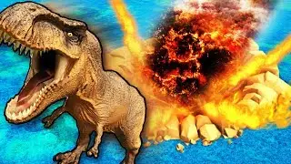 NEW METEOR vs DINOSAUR TEAM (Beast Battle Simulator Funny Gameplay)