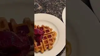 No Sugar - Quick & Easy 3 Ingredient Waffles (wholegrain) #sourdough #waffle #waffleslive #recipes