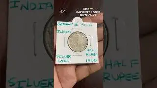 INDIA 🇮🇳 HALF RUPEE SILVER COINS | MY COINS COLLECTION #shorts